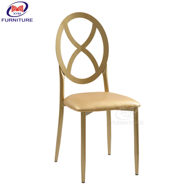 Özel Metal Düğün Restoran Yemek Sandalyeleri Çapraz Yuvarlak Sırt Demir Çeşitli Bambu